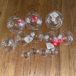 Set of Clear Ornaments